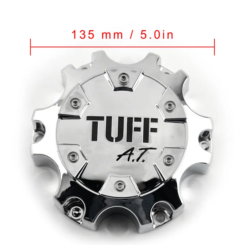 Black 4 шт. 135 мм TUFF A.T. Tuff All Terrain центральный колпак на колесо автомобиля Крышка Ступицы обода C611902 хром крышка ступицы s авто аксессуары - Цвет: Black