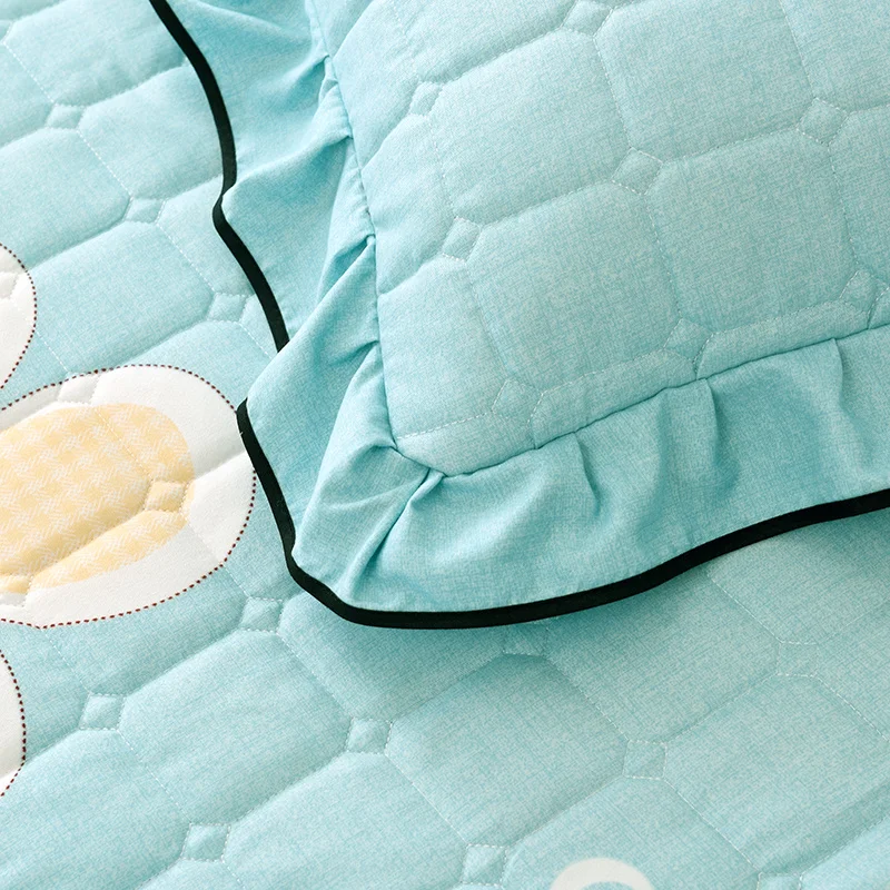 Утолщенный стеганый матрас наматрасник для двуспальной кровати простыня с