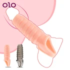Кольца для увеличения пениса OLO, многоразовые презервативы для мужчин с задержкой эякуляции, интимные игрушки для взрослых