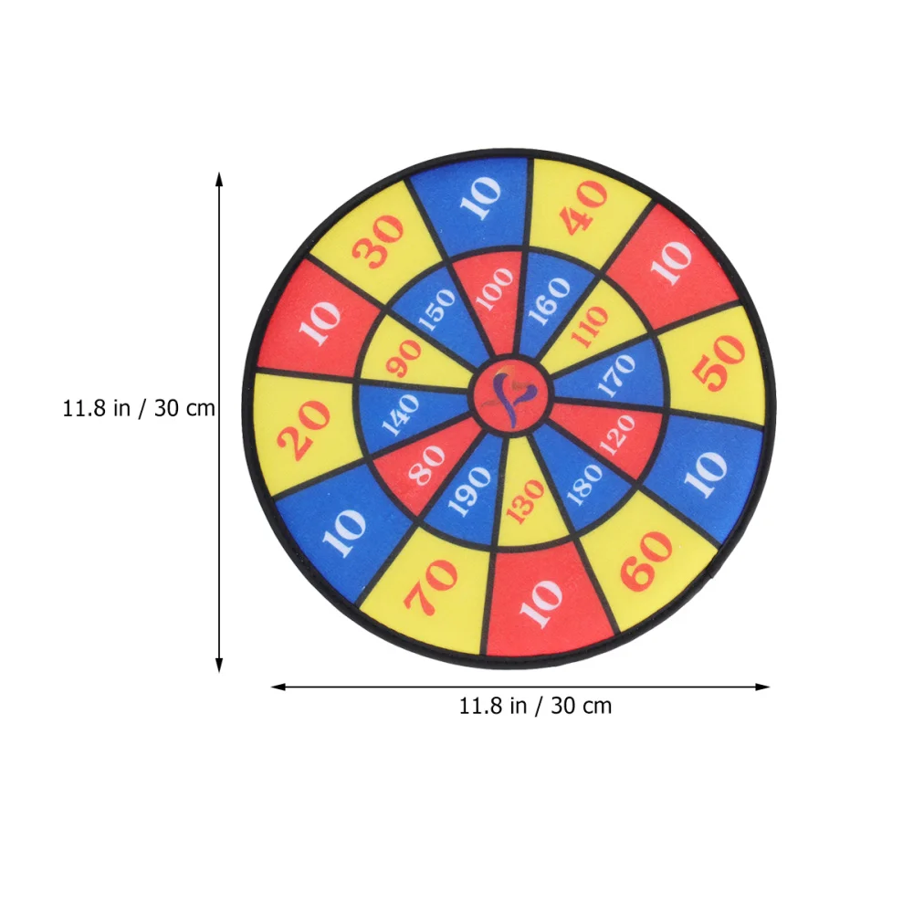 

1 Set of Flocking Dart Board with 4pcs Darts Leisure Game Dartboard Set Board Games Kids Adults Gift for Office Home Outdoor