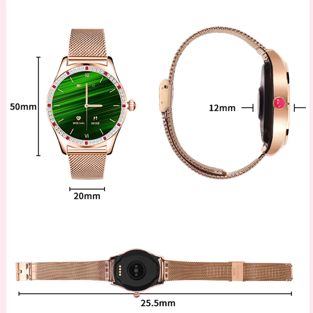 

2021 Fashion Female Smart Watch TWS Local Music Player Bluetooth Call Heart Rate Monitor Women Smartwatch Sports Clock
