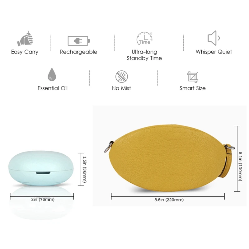 Безводный Мини Автомобильный арома диффузор портативный распылитель масла