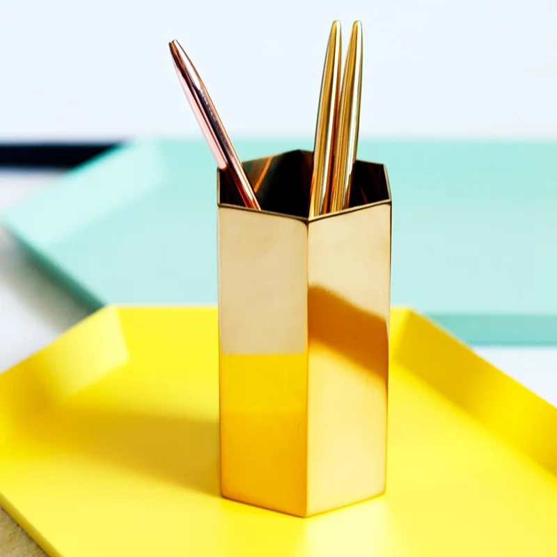 

2 Pack Pencil Holder Desk Organizer,Desktop Stationery Organizer Flower Pot Makeup Brush Holder for Office Home Decor