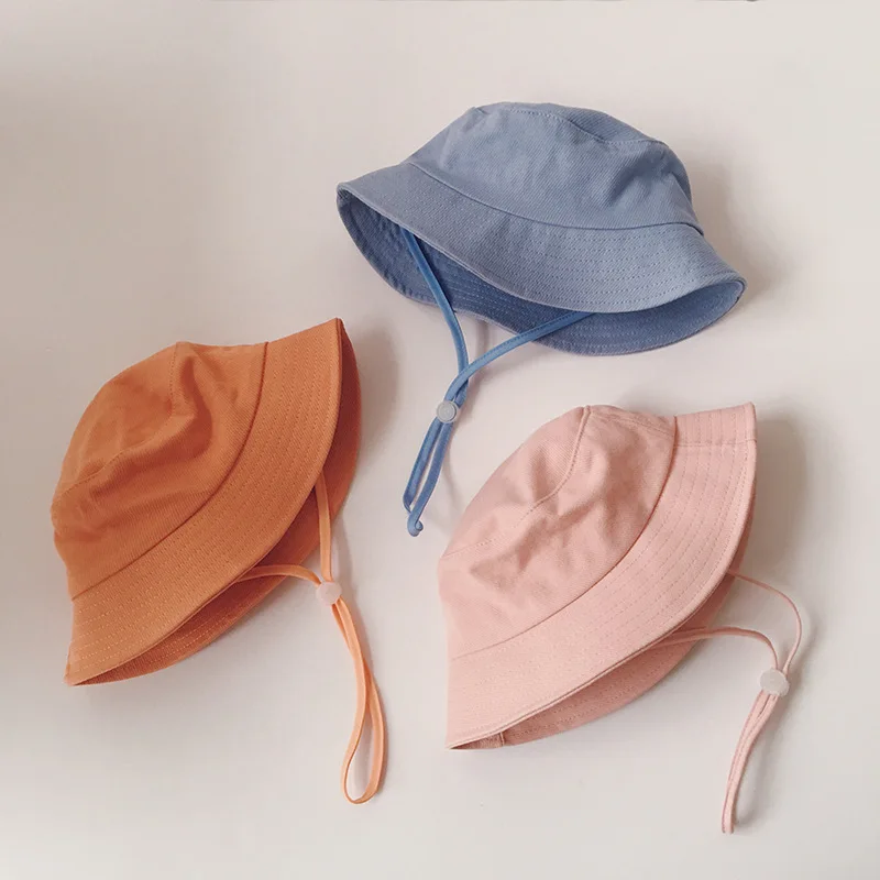 Spring Summer Baby Hats Fisherman Hats Kids Boys Girls Sun Hats Beach Caps Autumn Cotton Bucket Hat