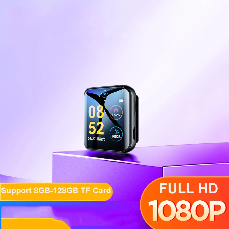 Мини камера HD 1080P Часы Диктофон Bluetooth MP3 плеер видеонаблюдение звукозаписывающее