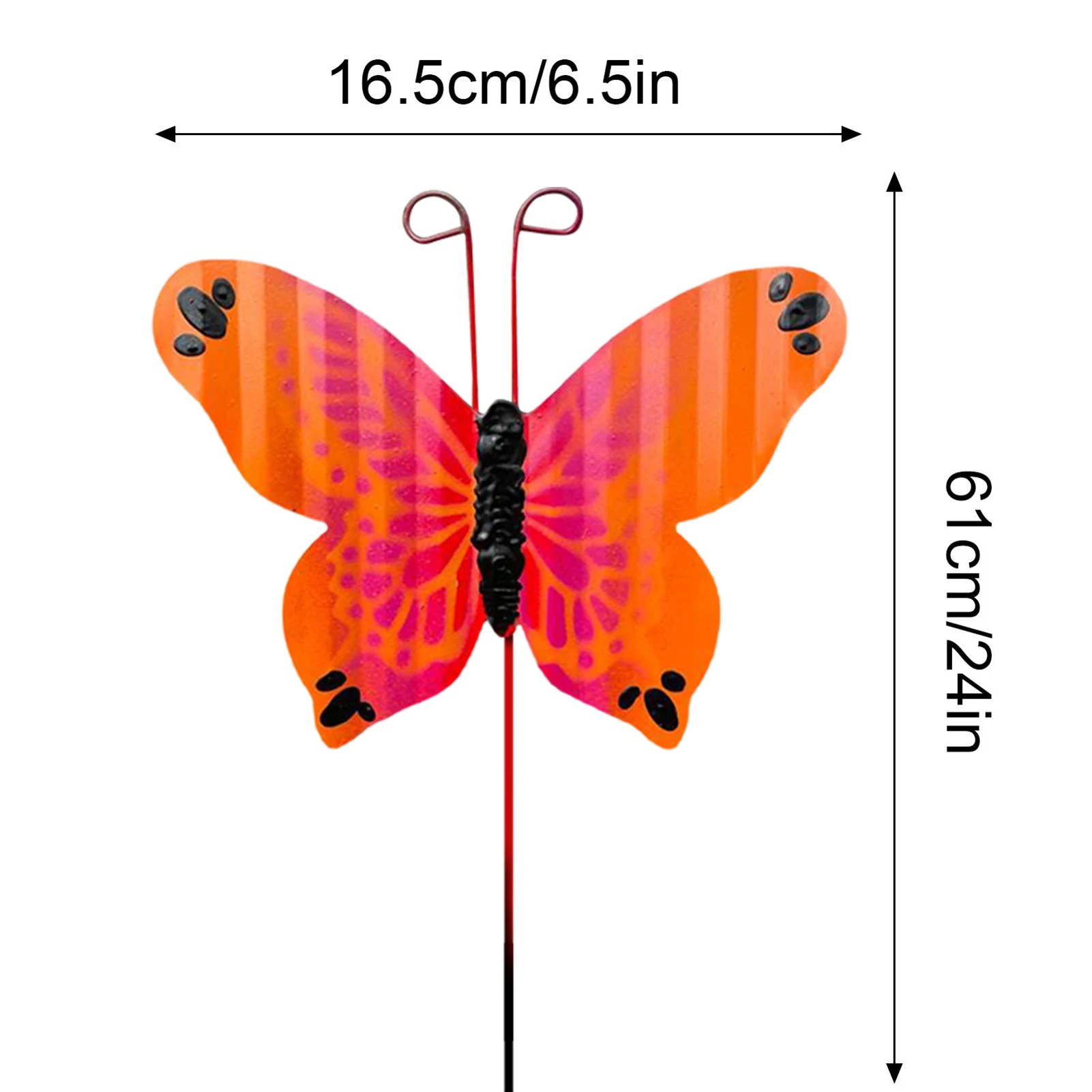 

Garden Butterfly Stake Metal Butterfly Art Multi-color Home Lawn Decor Patio Butterfly Ornaments Sticks Balcony Butterfly Decor