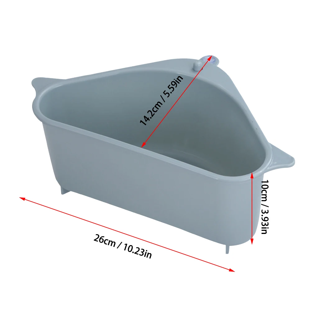 

Triangle Kitchen Sink Shelf Plastic Vegetable Drain Shelf Hanging Dishwasher Holder Suction Cup Hanging Storage Holder Basket