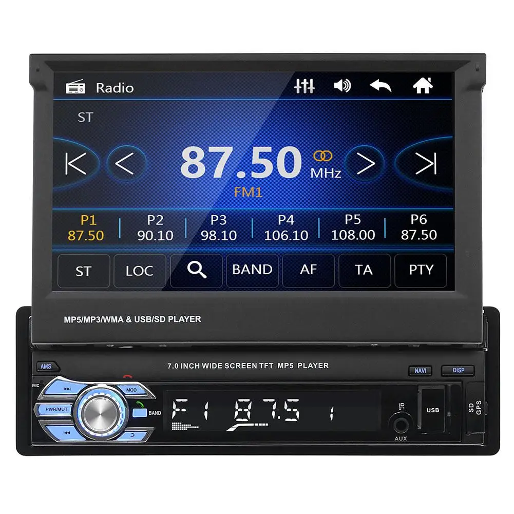 Новинка 7-дюймовый автомобильный MP5-плеер стерео RDS AM FM-радио GPS-навигация