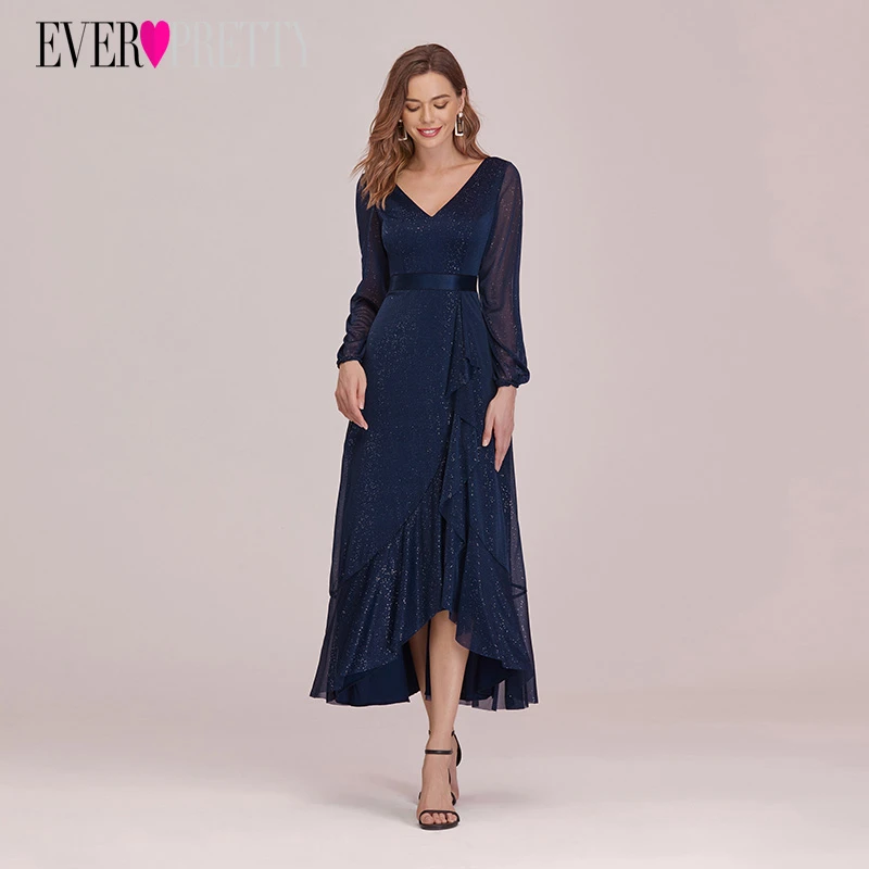 Женские Элегантные вечерние платья на Рождество 2021 robe femme Vestidos EP00342NB темно синие