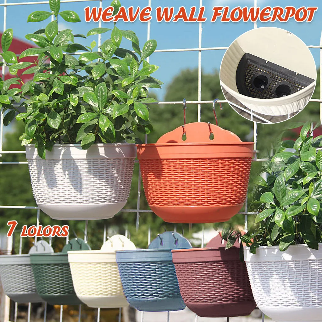 

Flower Pot Hanging Plant Pots Flower Baskets Self Watering Wall Garden Plant Pot Garden Decoration Outdoor Home Garden