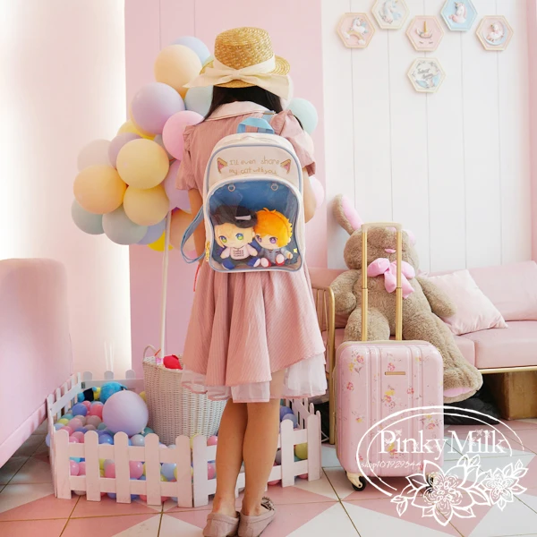 Новая прозрачная сумка Ita из искусственной кожи Kawaii Ita рюкзак для девочек-подростков прозрачный милый рюкзак для школы Itabag H813