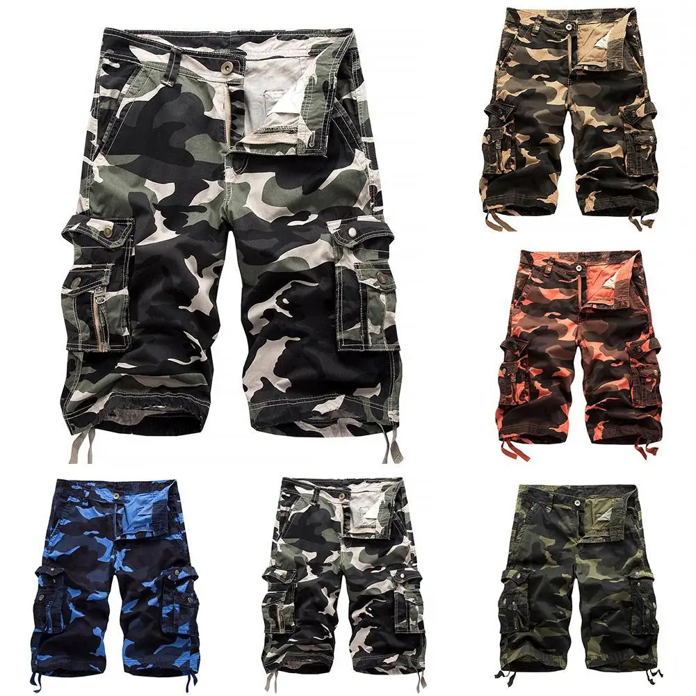 

Summer Casual Outdoor Men Camouflage Cargo Shorts Baggy Fifth Pants Trousers