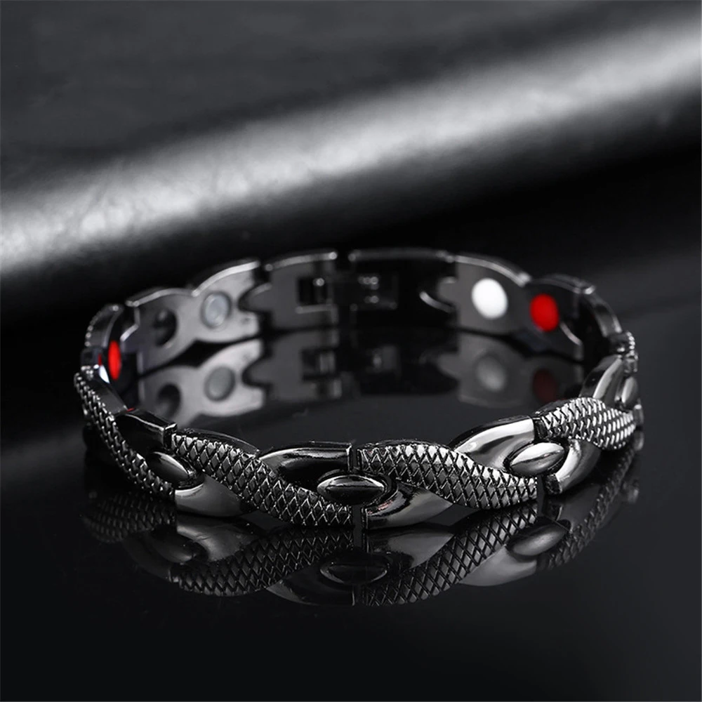 Мужской женский Здоровый Магнитный браслет титановая сталь силовые