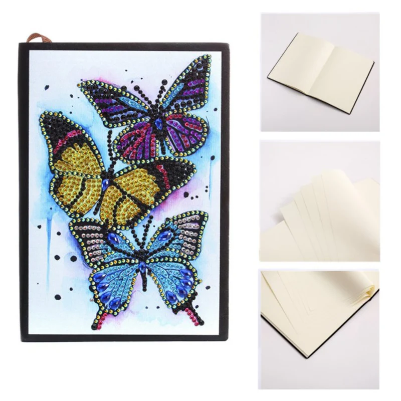 

1pc DIY Art Diamond Painting Notebook Diary Round Diamond Mosaic Embroidery