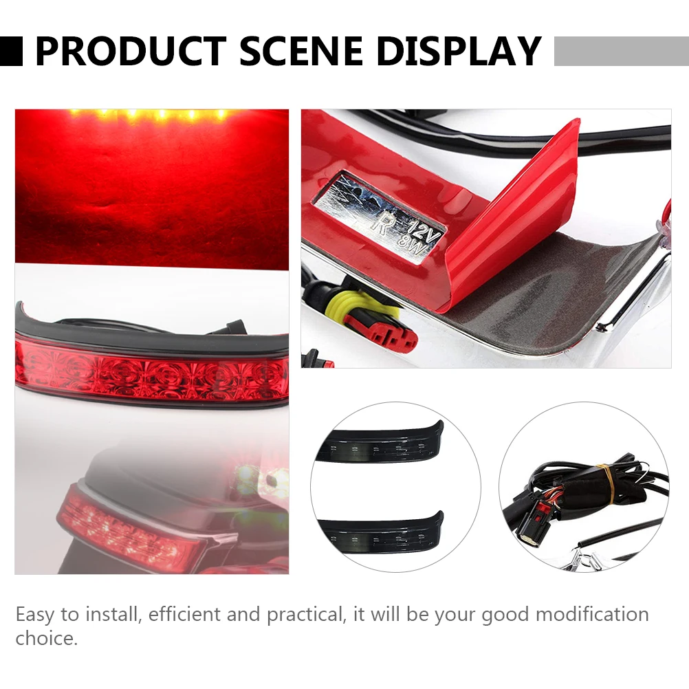 

1 pair Motorcycle modified side box lights Harley dual-lamp gliding side box tail lights Motorcycle gliding suitcase side