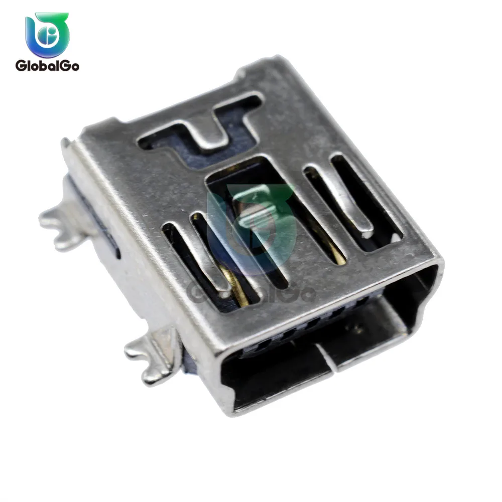 50 шт./лот Тип B Micro USB 5 контактный гнездовой Usb разъем плоский 4 ножной мини