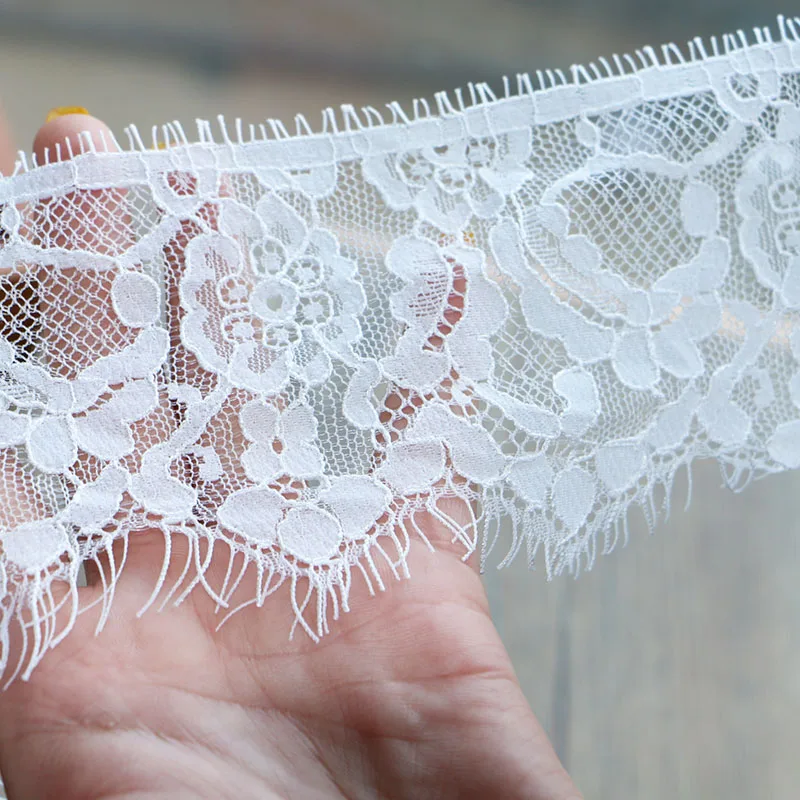 9 см 3 ярда модная Высококачественная белая кружевная отделка для ресниц ручной