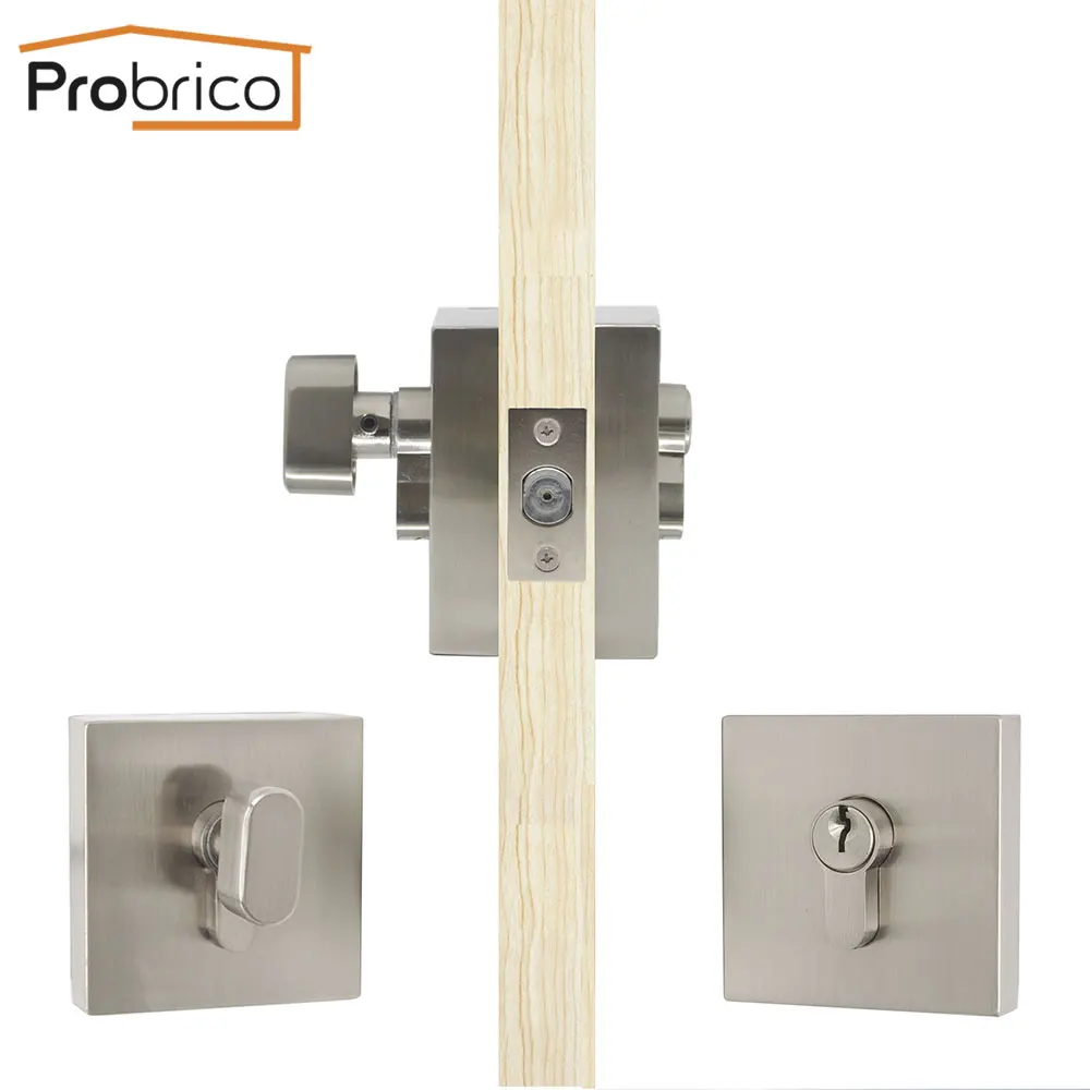 

Probrico Hidden Door Locks Handle for Interior doors Invisible Mechanical Outdoor deadbolt door Lock For Fire Proof Hardware
