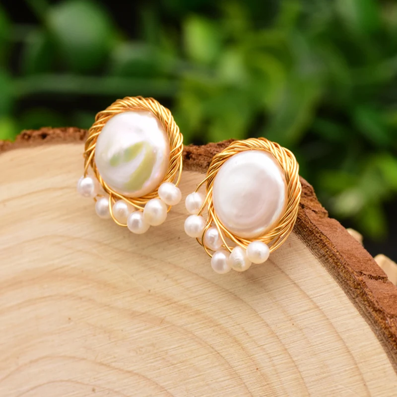 

Оригинальный натуральный барочный жемчуг на плоской подошве пресной воды, имитация жемчуга, для плетения браслетов для женщин, серьги со шп...