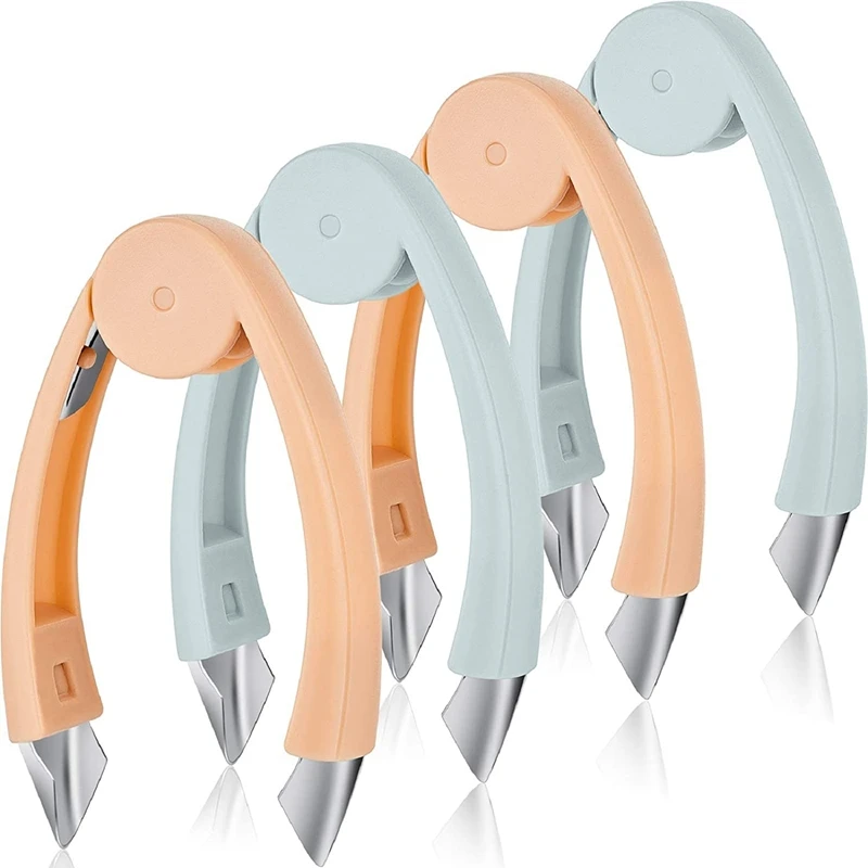 

4 Pieces Pineapple Eye Peeler Remover V Shape Strawberry Huller Remover Tomato Carrot Corer Fruit Tools