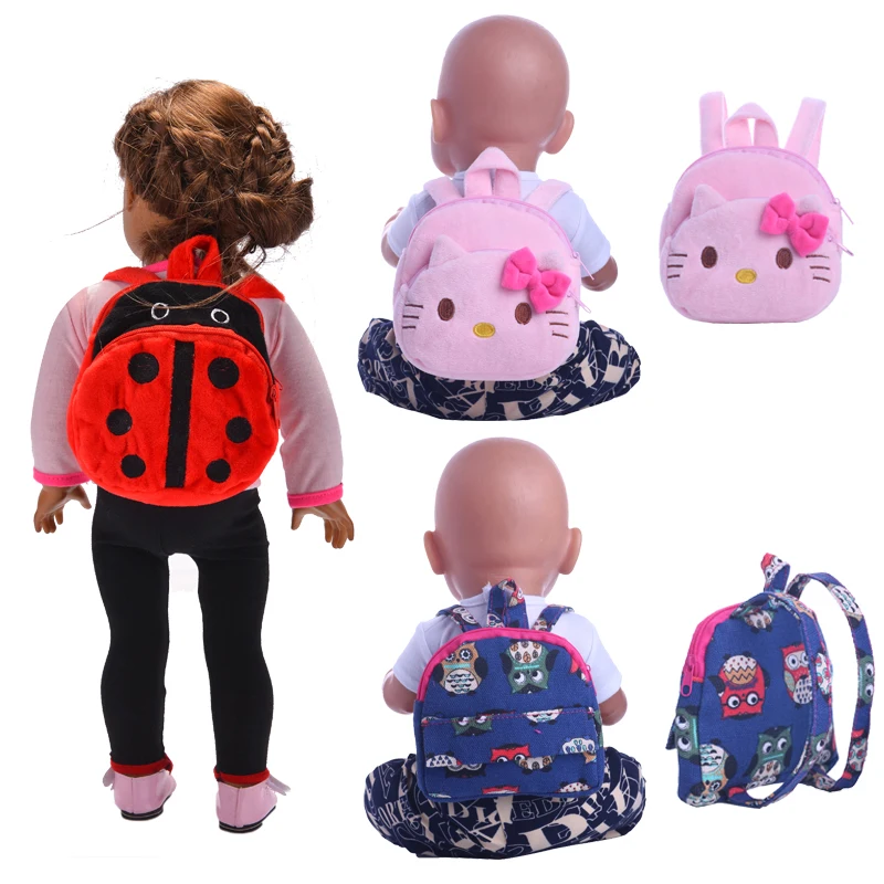 Кукла рюкзак Жук с изображением &quotКот&quot для девочек 18 дюймов American &amp 43 см ухода
