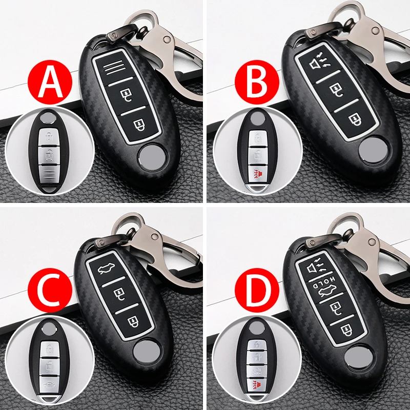 

ABS Car Remote Key Cover Case For Nissan Qashqai j10 J11 X-Trail t31 t32 Kicks Murano Altima Tiida Juke Note For Infiniti