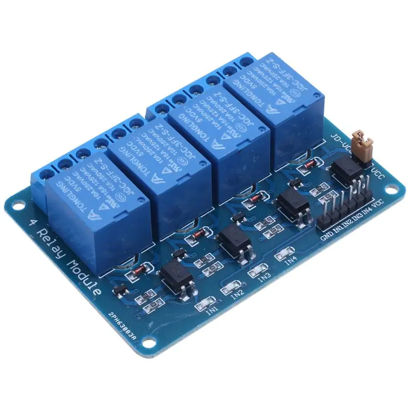 5V 4 канальный Релейный доска модульный оптрон Светодиодный модуль для Arduino PiC ARM