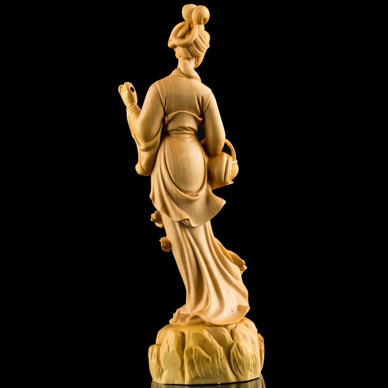 CHINESE STYLE CREATIVE CARVING CLASSICAL LADY ART SCULPTURE BEAUTIFUL WOMAN FIGURINE BOXWOOD CRAFTS DECORATIONS FOR HOME R3787 | Дом и сад