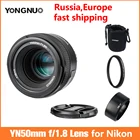Объектив YONGNUO YN 50 мм f1.8 AF, Автоматическая диафрагма YN 50 мм фокус линзы, для Nikon D7100, D750, D5200, D3100, D3200, D810, D800, D700, D610, D600