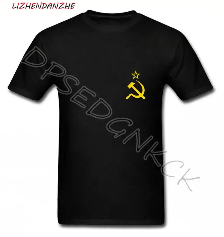 Футболка с принтом советского флага молота и серпа коммунистического коммунизма