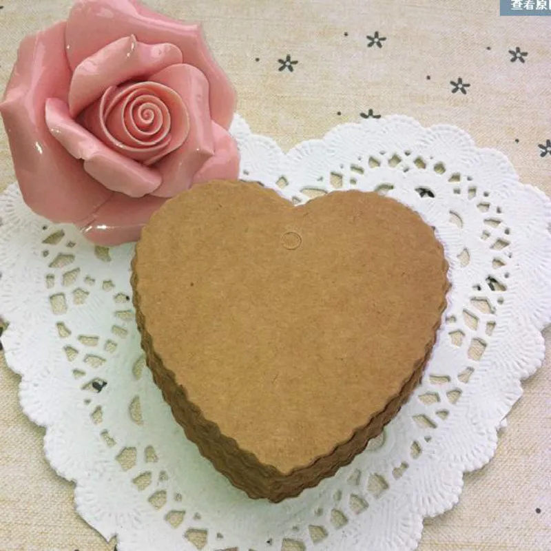 6 5*6 см DIY сердце выпечки пустые этикетки для цены Дети конфеты коробка подарочная