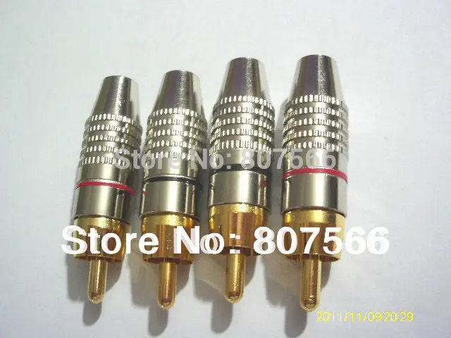 1000 шт. золотистый RCA разъем для аудио и видеоблокировки Кабельный G красный +