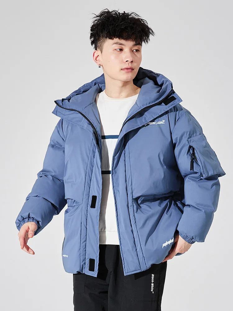 Winter New Cotton Coat Men's Hooded Short Thick Warm Cotton-Padded Jacket Coat Handsome Trendy Men Cotton-Padded Jacket