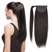 bhf ponytail human hair remy straight european ponytail hairstyles 100g 100 natural hair horse tail clip in extensions
