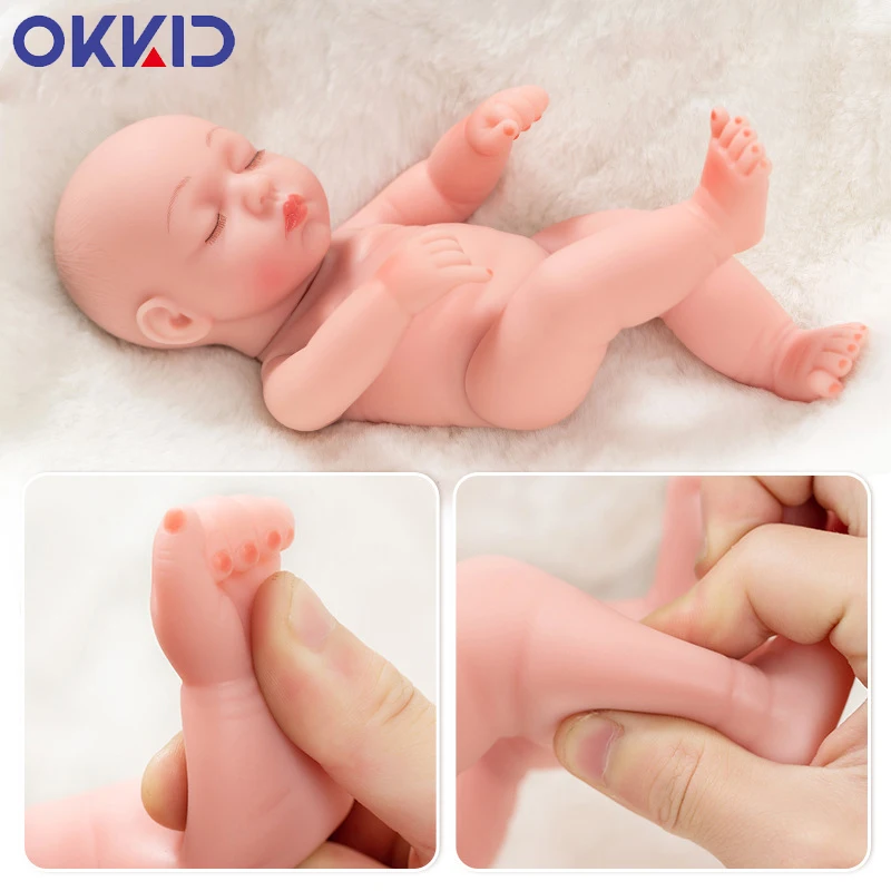 OKKID 25 см полностью силиконовая кукла для новорожденных реалистичные детские