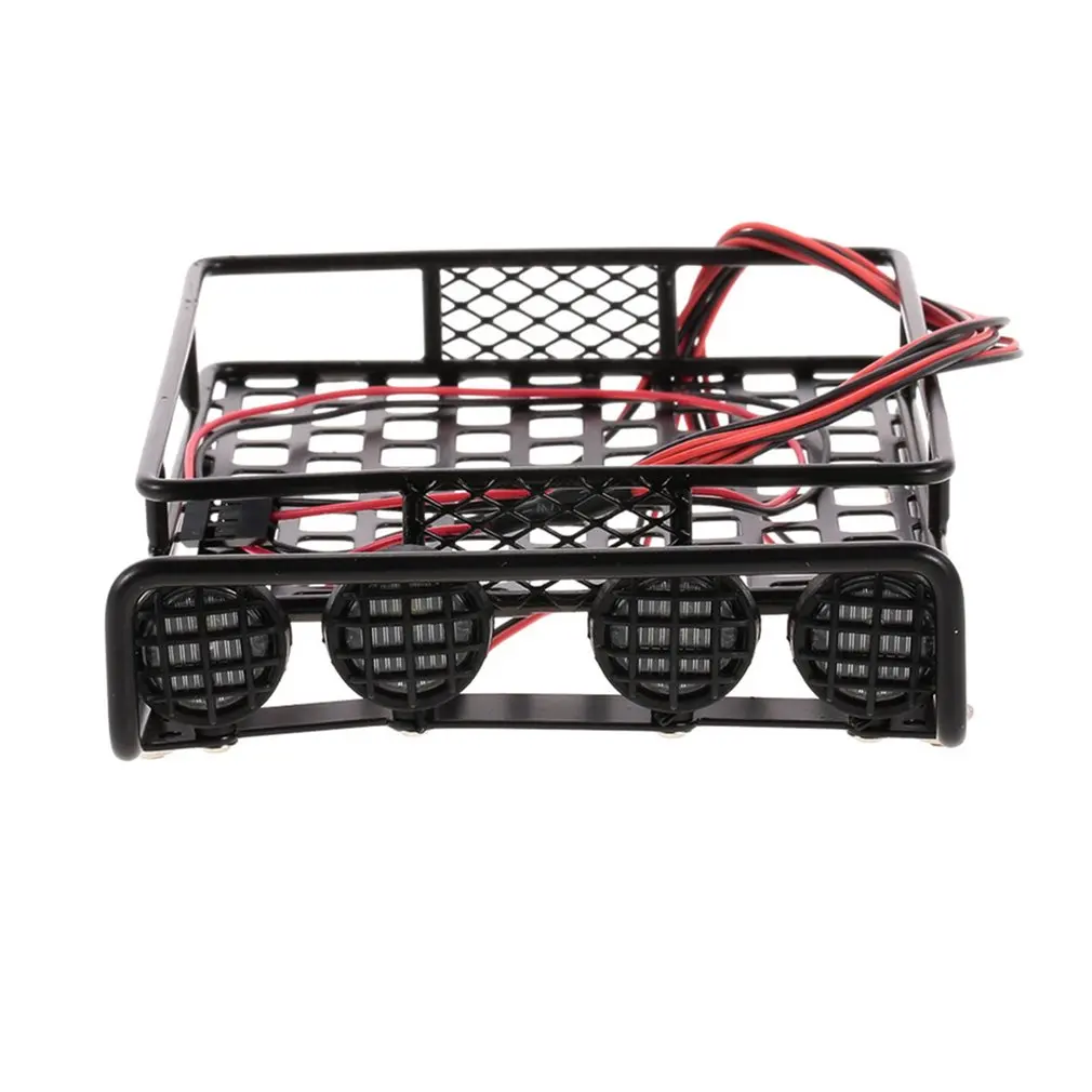 

Roof Rack Luggage Carrier & LED Light Bar For 1/10 RC Car Monster Truck SUV TAMIYA CC01 CR01 AXIAL SCX10 RC4WD REDCAT