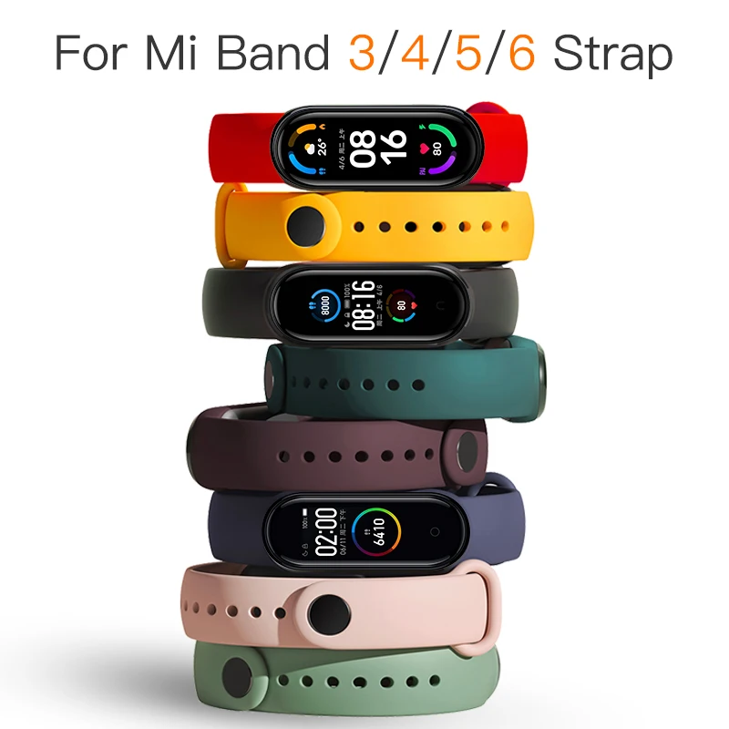 Спортивный силиконовый ремешок Staap для Xiaomi Mi Band 5 4 3 сменный Браслет mi band