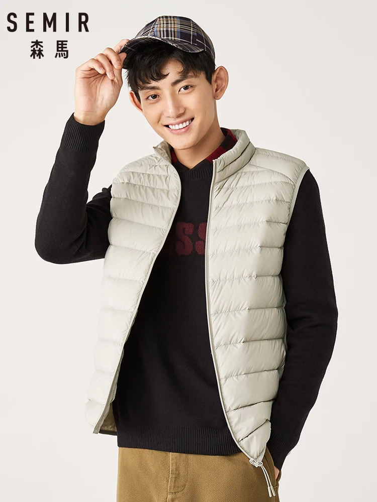 Semir 2019 Зимний новый мужской жилет со стоячим воротником короткий параграф