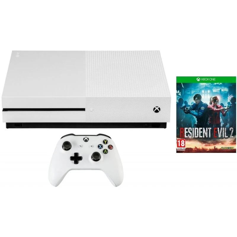 Игровая консоль MICROSOFT Xbox One S с 1 ТБ памяти игрой RESIDENT EVIL 2 белый|Игровые консоли| |