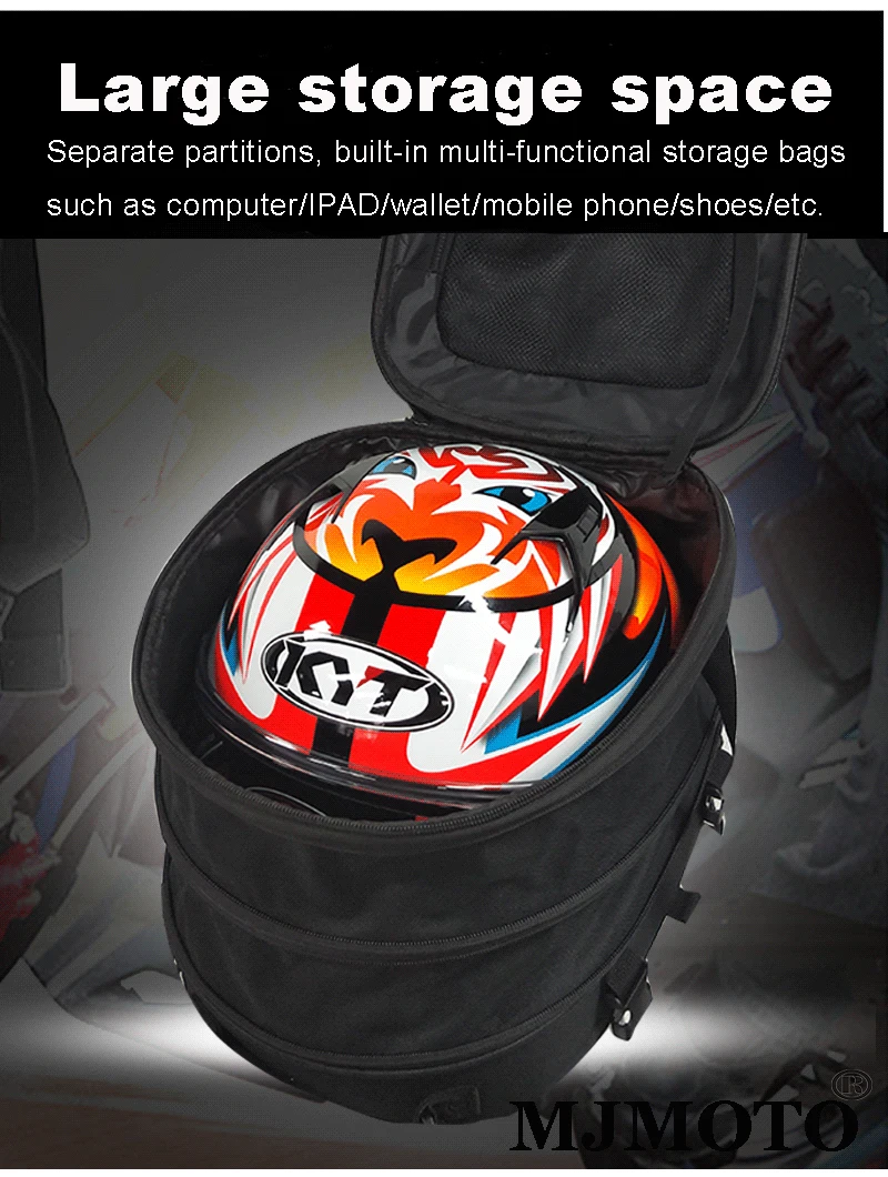 Рок Байкер 18-24л карбоновая мотоциклетная сумка для хвоста Водонепроницаемая