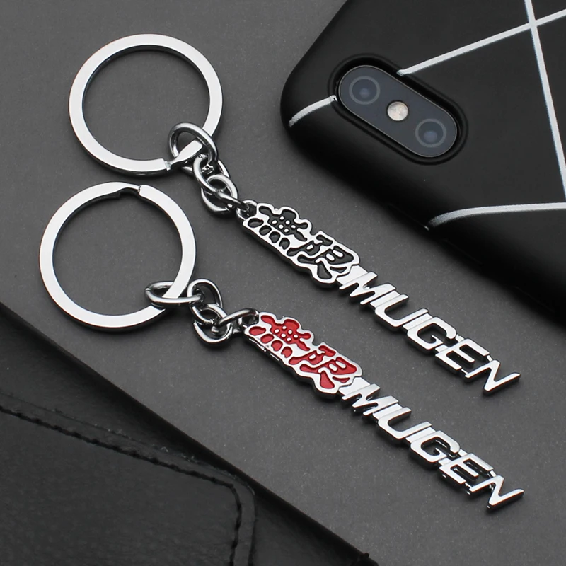 

1pcs Metal Mugen Emblem Logo Car Styling Car key Ring For Honda Civic Accord CRV Fit TYPE R Auto Keychain Decoration Accessories