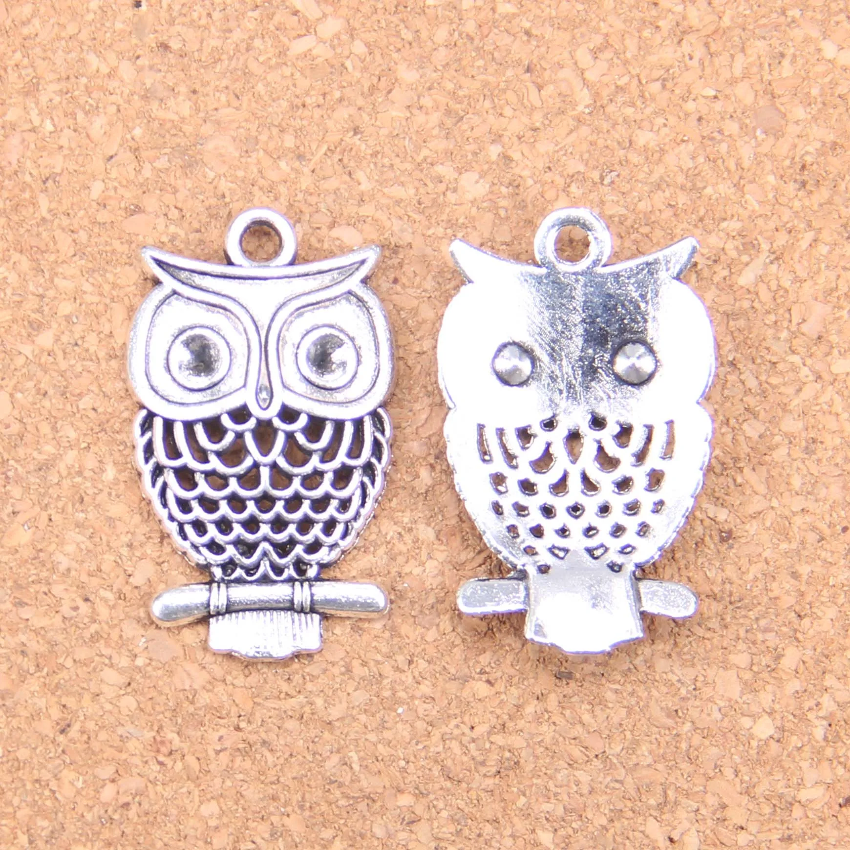 

50 шт. подвески, полые Совы 32x1 9 мм, искусственные, винтажные, DIY для браслета, ожерелья