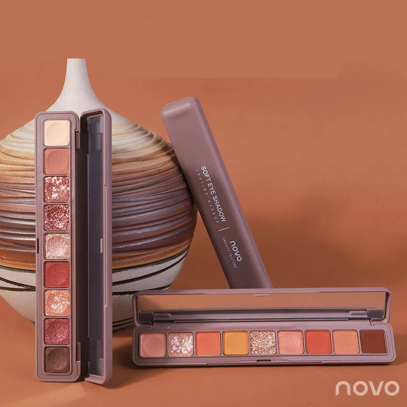 Модная блестящая палитра теней для век 9 цветов водостойкая матовая Пигмент