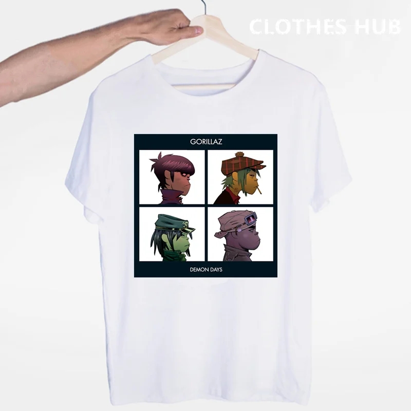 Мужская рок группа chakhan Noodle Murdoc Russel футболка с коротким рукавом Gorillaz Футболка Ringer