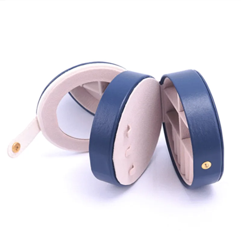 

Jewelry Box Jewelry Mini Pu Leather Portable Double Layer Necklace Ring Jewelry Box Earrings Earrings Storage Box