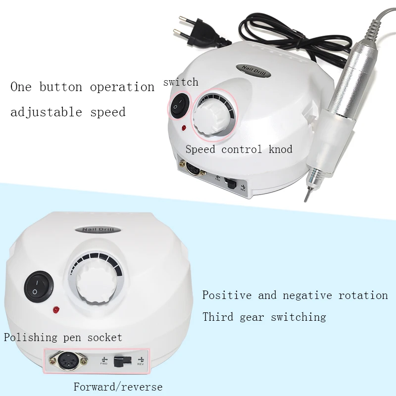 Электрическая дрель для ногтей 30000 об/мин электрическая маникюрная машина