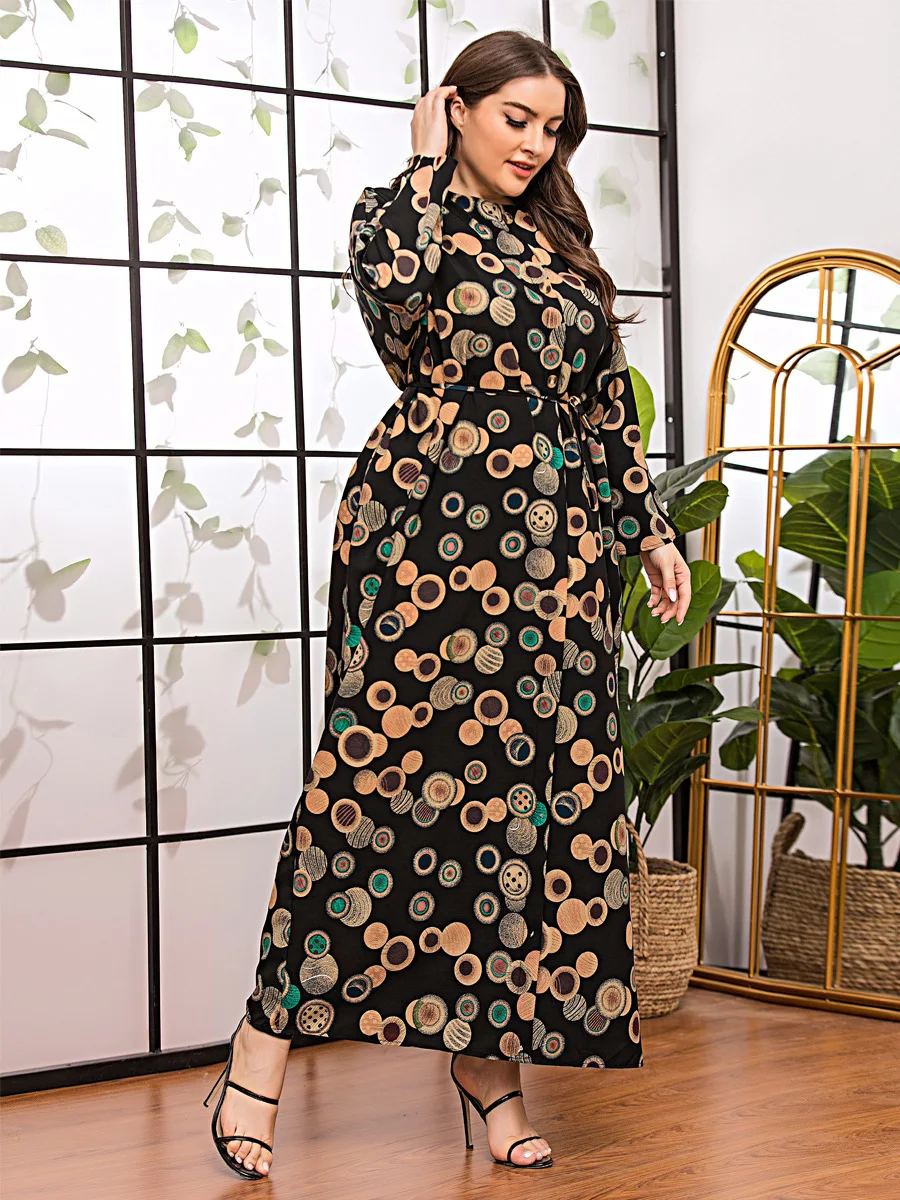 

plus size muslim dress women abaya print summer moroccan kaftan ramadan djellaba maxi vestido turkey jubah robe islamic clothing