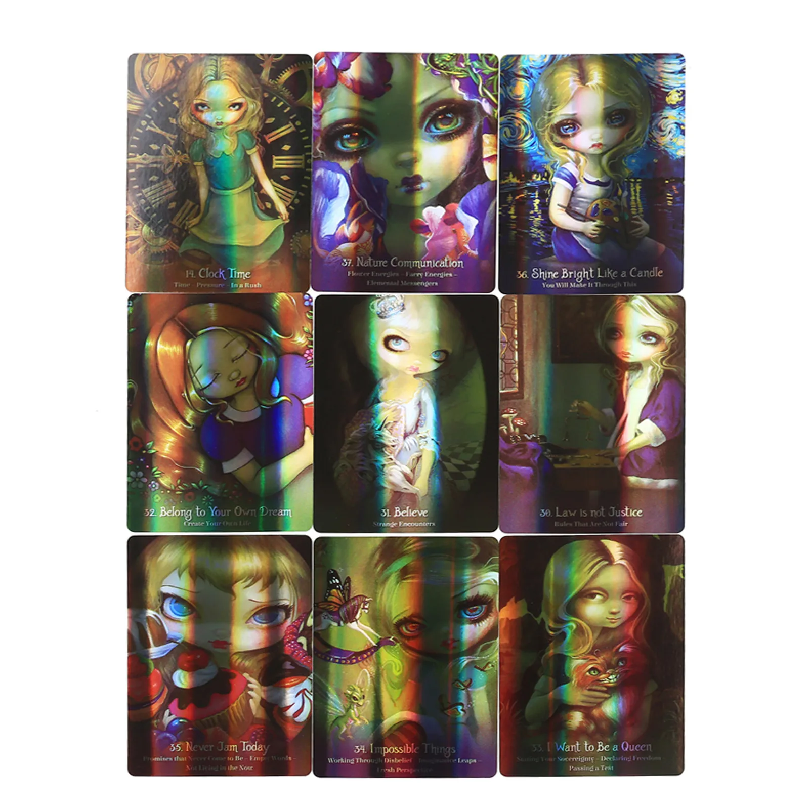 

45PCS Oracle Alice The Wonder Land Oracle Cards Tarot Deck Tarot Oracle Card Board Deck Games Palying Cards For Party Game