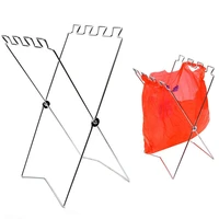 folding trash rack holder special rack for garbage bags camping tool for home kitchen picnic barbecue plastic bag holder