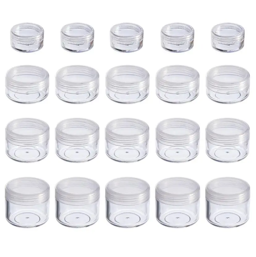 50 шт./лот пластиковая упаковка для косметики тубус макияж ящик нейл-арта бак